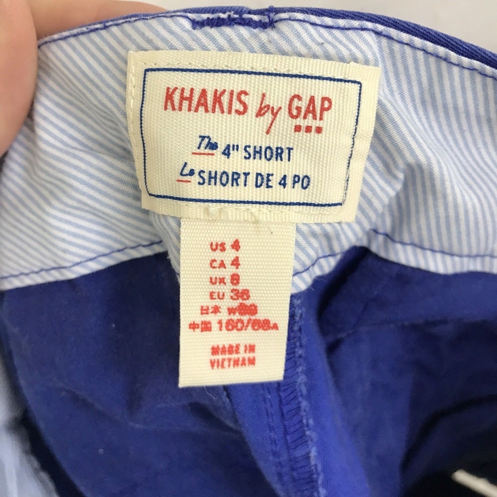 Gap Khakis Royal Blue Chino 4" Inseam Casual Short - Picture 4 of 5